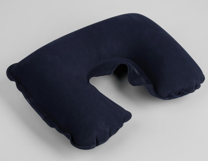 Подушка для путешествий надувная синяя